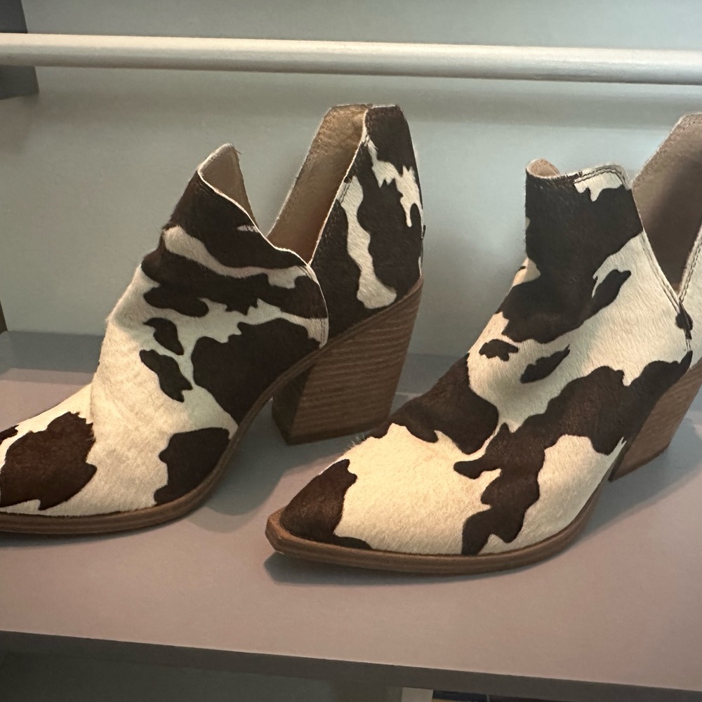 Steve Madden Cow Print Booties
